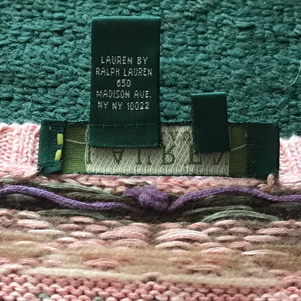 Ralph Lauren Knit Sweater — Pink Fair Isle Pattern — NWOT - Picture 5 of 8